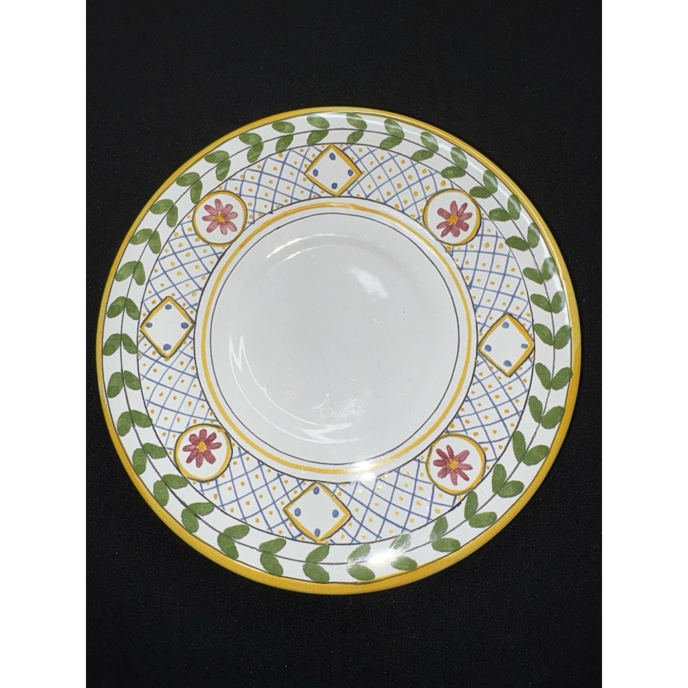 Hand painted Portugal 6" Dessert Plates Vintage Set Of 3 32-BSA Yellow Green